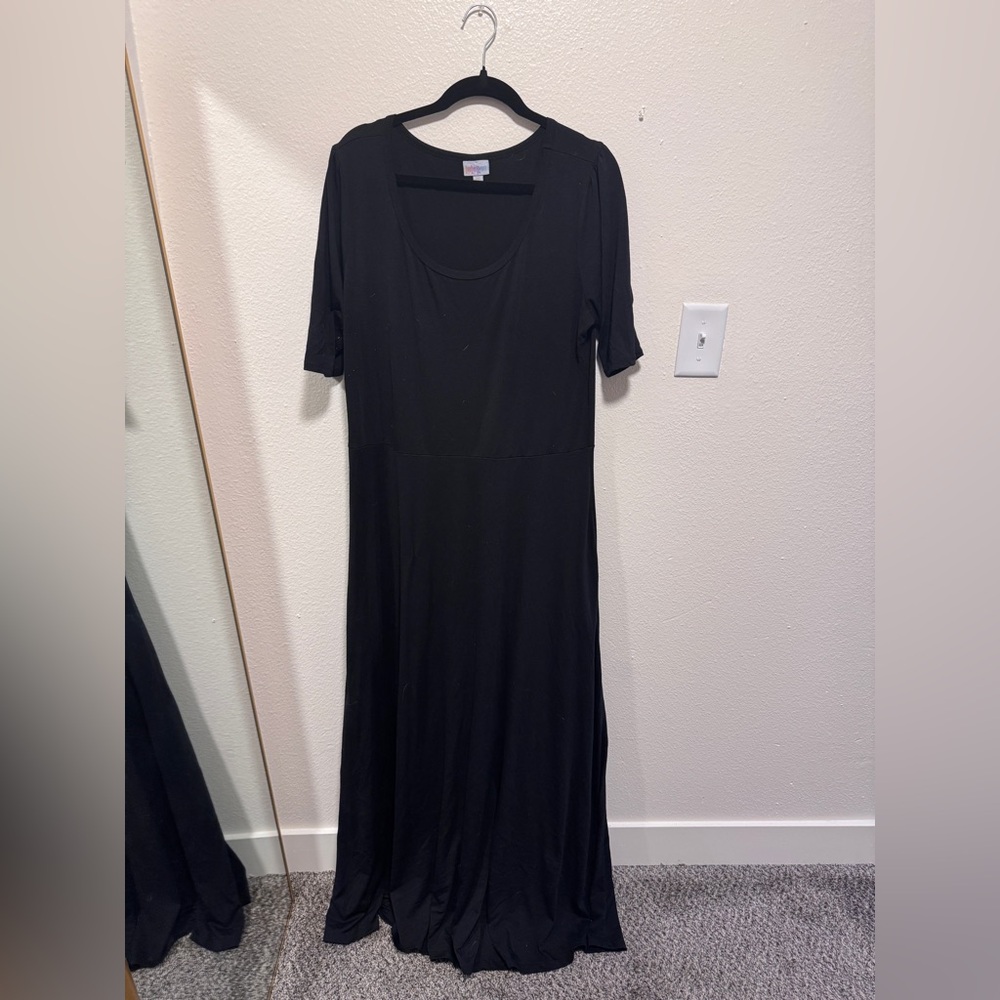 LuLaRoe Black Maxi Dress with Scoop Neck